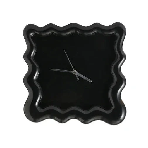 Wandklok Wit Golvend Frame 30cm Minimalistisch ABS Woonkamer Slaapkamer Modern | Sansoti