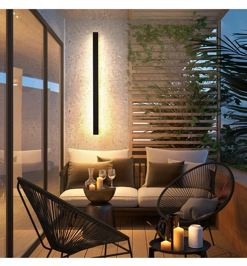 LED Wandlamp Buiten Binnen IP65 Waterdicht 30cm tot 120cm Minimalistisch Modern | Sansoti