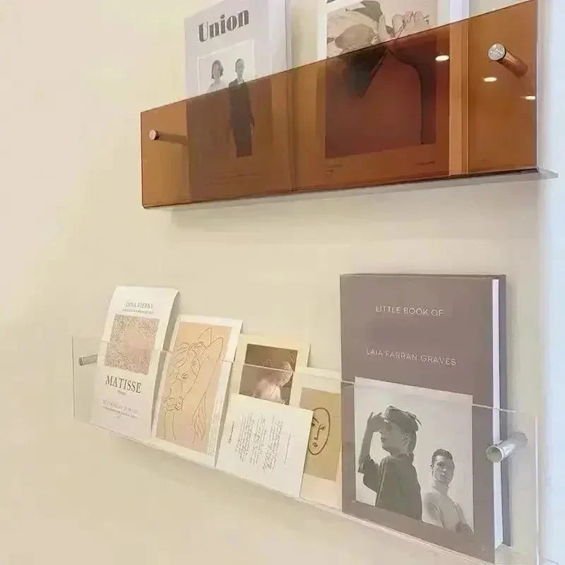 Wandplank PVC Zwevend Tijdschriftenrek 40cm 50cm 80cm Boeken Woonkamer Modern | Sansoti