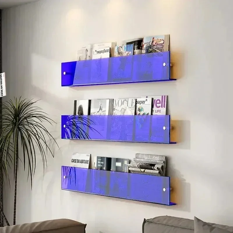 Wandplank PVC Zwevend Tijdschriftenrek 40cm 50cm 80cm Boeken Woonkamer Modern | Sansoti