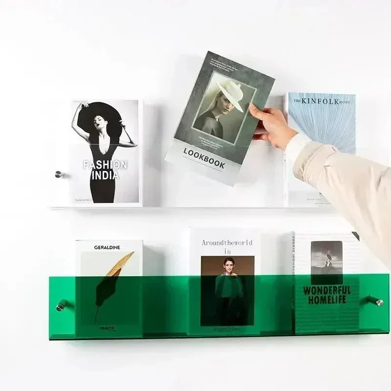 Wandplank PVC Zwevend Tijdschriftenrek 40cm 50cm 80cm Boeken Woonkamer Modern | Sansoti