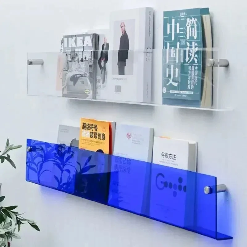 Wandplank PVC Zwevend Tijdschriftenrek 40cm 50cm 80cm Boeken Woonkamer Modern | Sansoti