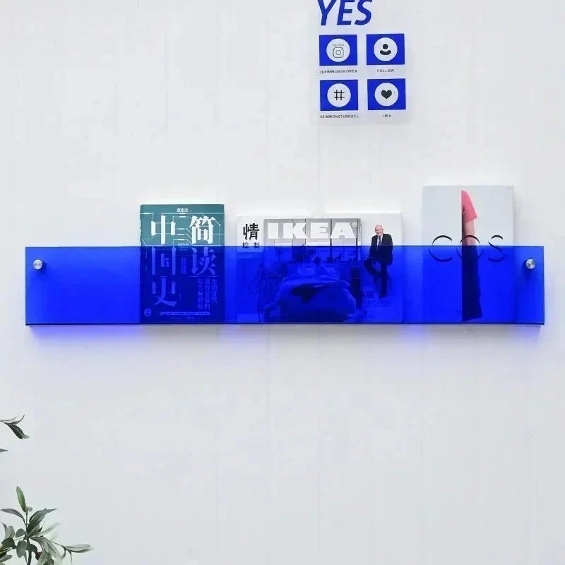 Wandplank PVC Zwevend Tijdschriftenrek 40cm 50cm 80cm Boeken Woonkamer Modern | Sansoti