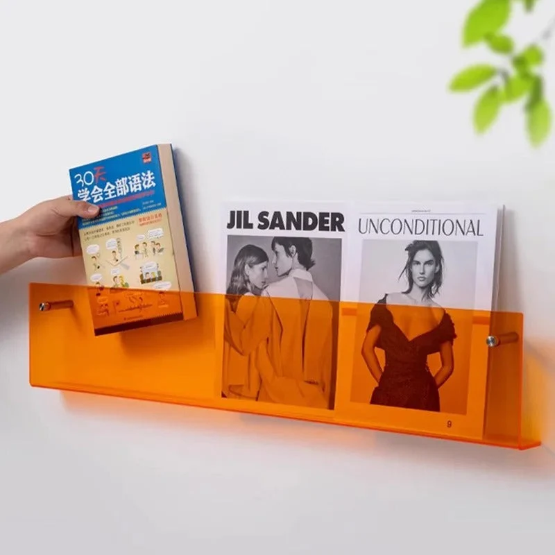 Wandplank PVC Zwevend Tijdschriftenrek 40cm 50cm 80cm Boeken Woonkamer Modern | Sansoti