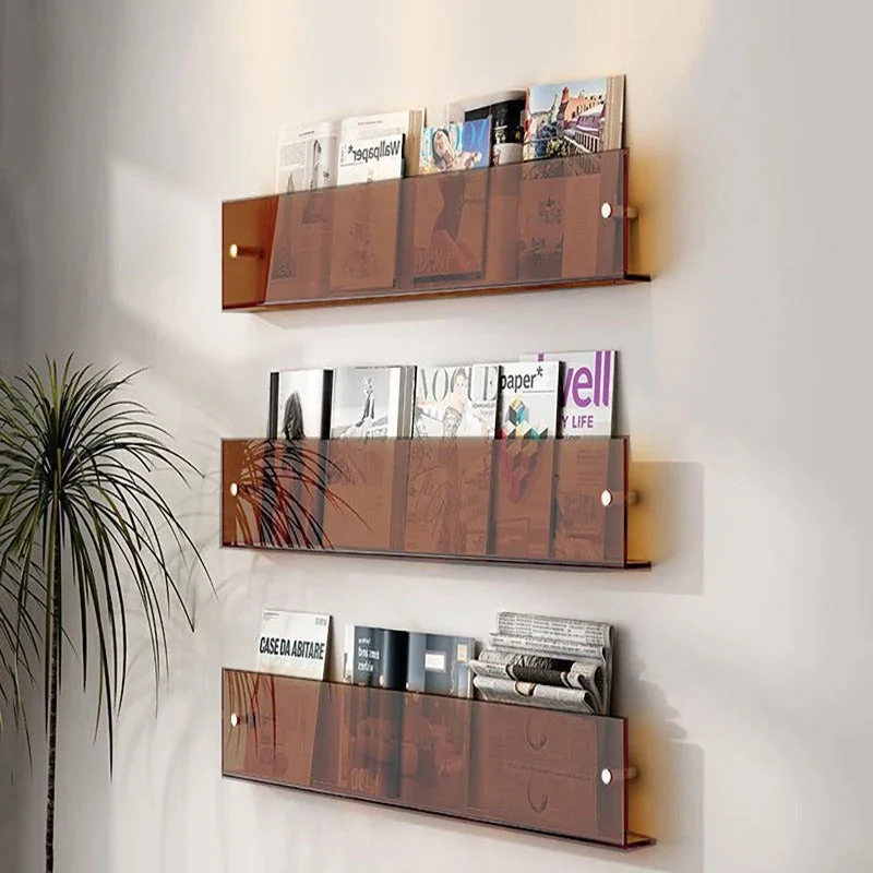 Wandplank PVC Zwevend Tijdschriftenrek 40cm 50cm 80cm Boeken Woonkamer Modern | Sansoti