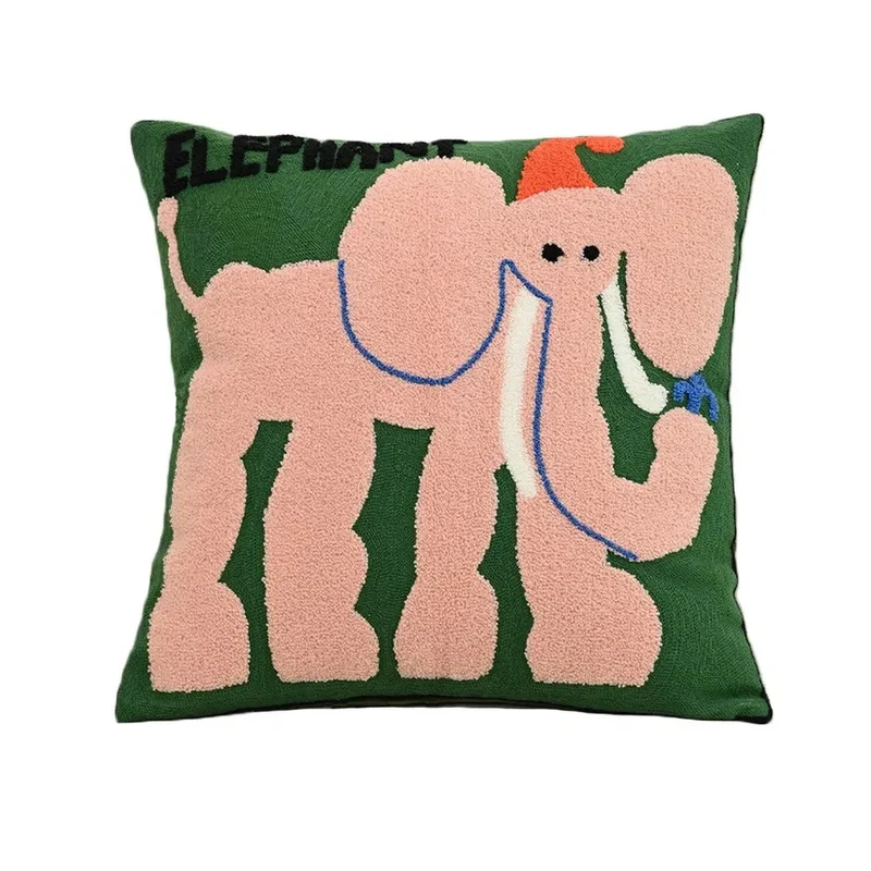 Kussenhoes Dieren Borduurwerk Scandinavisch 45x45 Polyester Katoen | Sansoti