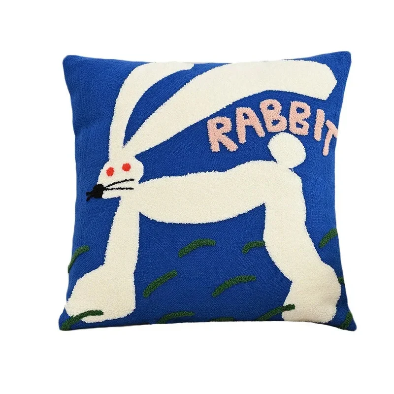 Kussenhoes Dieren Borduurwerk Scandinavisch 45x45 Polyester Katoen | Sansoti
