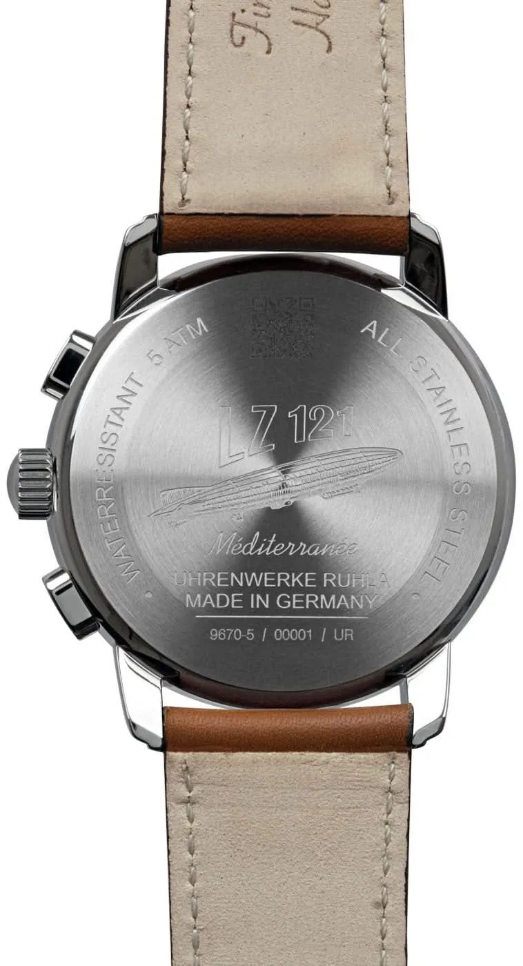 Zeppelin 100 Jahre Méditerranée 9670-5 Herrenuhr • Made in Germany • Vintage-Design