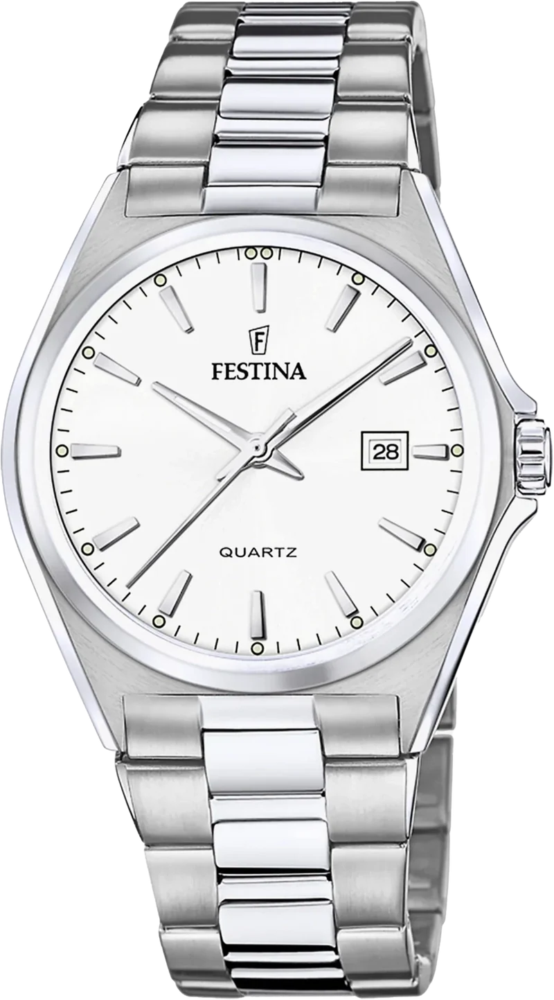 Festina Classics F20683/1 Herrenuhr • Zeitloses Edelstahldesign • Praktische Datumsanzeige