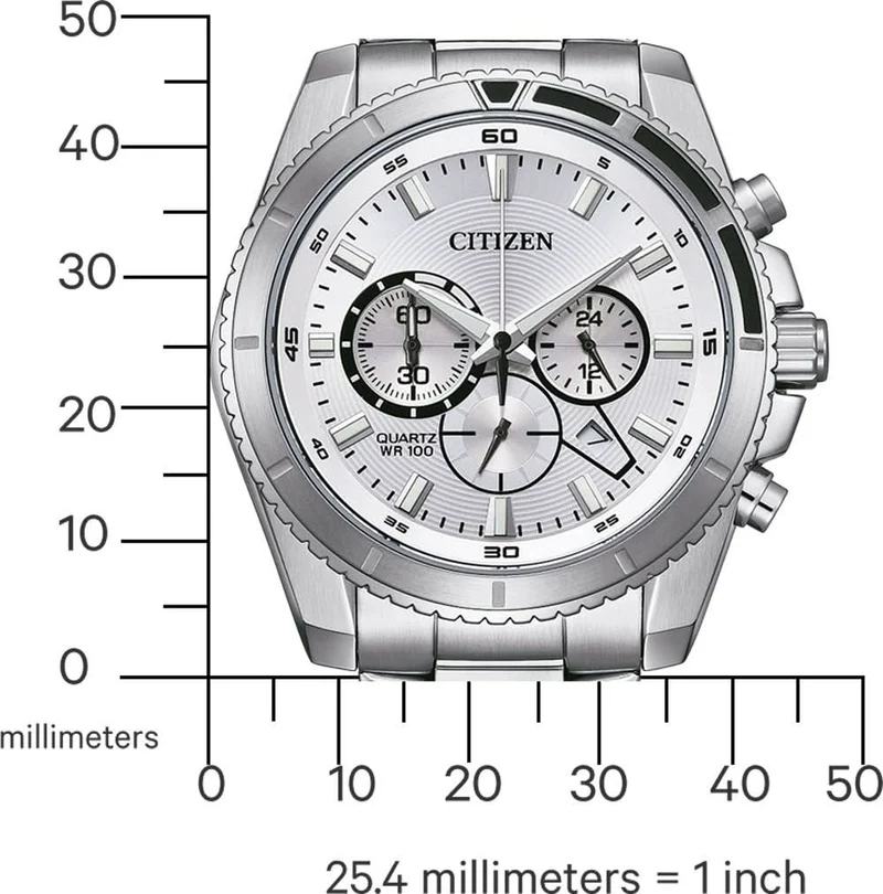 Citizen AN8200-50A Herrenuhr • Präziser Chronograph • Robustes Edelstahl-Design
