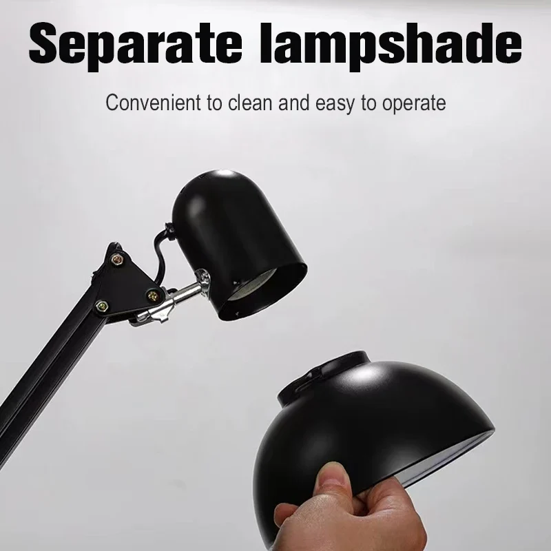 Vloerlamp Verstelbaar Met RGB Lamp Dimbaar Leeslamp Zwart Met Zwenkarm E27 | Sansoti