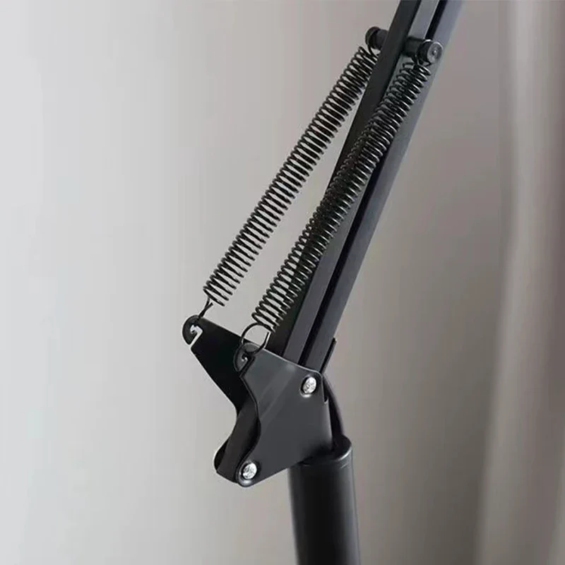 Vloerlamp Verstelbaar Met RGB Lamp Dimbaar Leeslamp Zwart Met Zwenkarm E27 | Sansoti