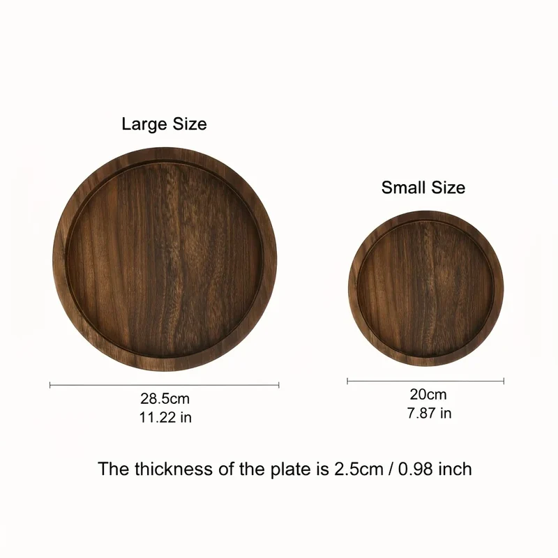 Salontafel Decoratie Ronde Houten Dienblad Farmhouse Stijl Centerpiece | Sansoti