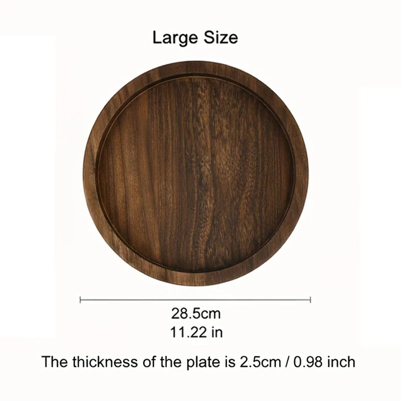 Salontafel Decoratie Ronde Houten Dienblad Farmhouse Stijl Centerpiece | Sansoti