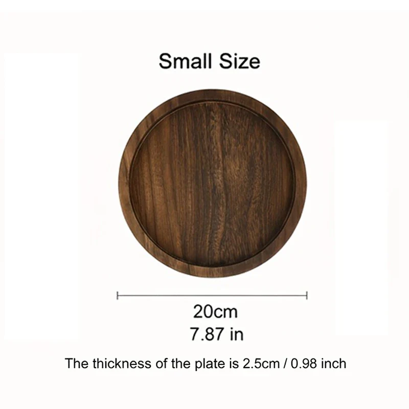 Salontafel Decoratie Ronde Houten Dienblad Farmhouse Stijl Centerpiece | Sansoti