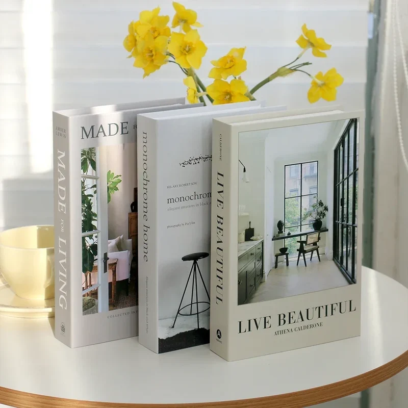 Salontafel Decoratie Boeken Set 3 Stuks Opvouwbaar Design Koffietafel Styling | Sansoti