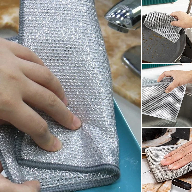 Schoonmaakdoek Metaal Multifunctioneel Krasvrij Afwasdoek Keuken Grill | Sansoti