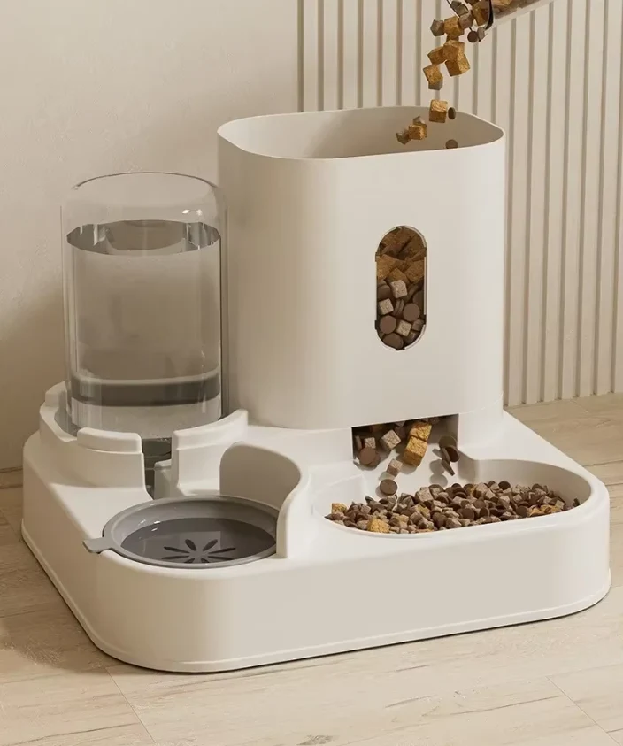 Katten Voerbak Waterfontein 2-in-1 Automatische Feeder 2300ml 1L | Sansoti