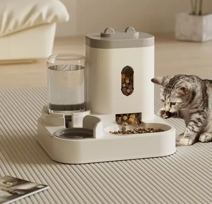 Katten Voerbak Waterfontein 2-in-1 Automatische Feeder 2300ml 1L | Sansoti