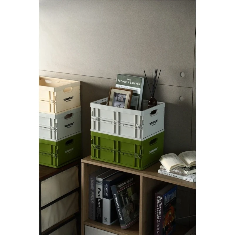 Opvouwbare Opbergkrat PP Stapelbaar A4 34x24cm 8kg Bureau Documenten Boeken | Sansoti