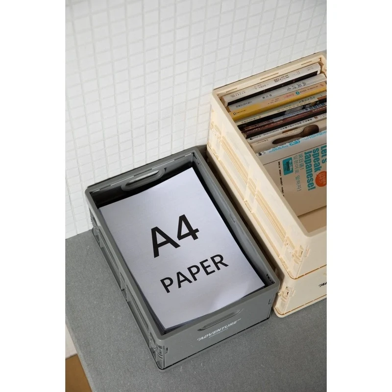 Opvouwbare Opbergkrat PP Stapelbaar A4 34x24cm 8kg Bureau Documenten Boeken | Sansoti