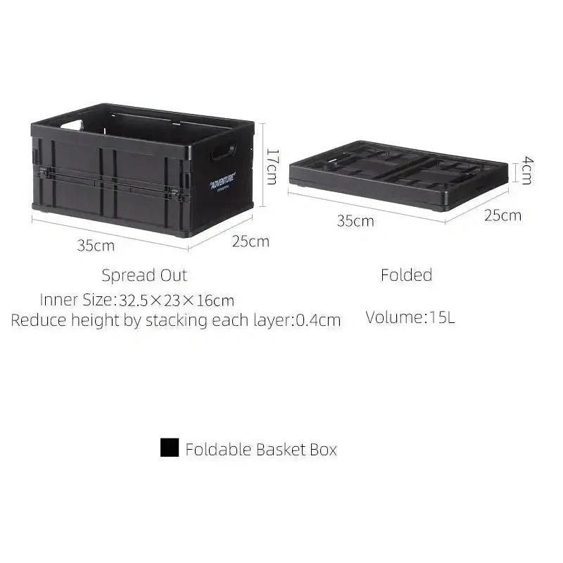 Opvouwbare Opbergkrat PP Stapelbaar A4 34x24cm 8kg Bureau Documenten Boeken | Sansoti
