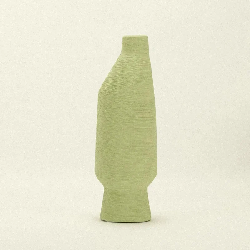 Keramische Vaas Groen Organisch Vorm Matcha Olijf Limoen 20cm 30cm 40cm Decoratie