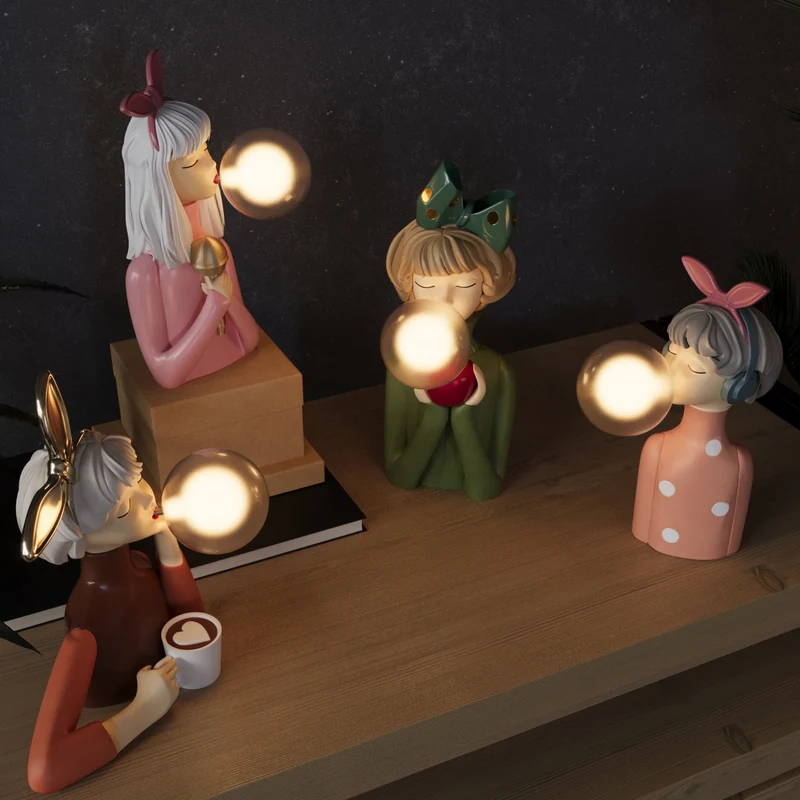 Tafellamp Design Modern Resin Glas Decoratief Sfeerverlichting Bureau Nachtkast | Sansoti