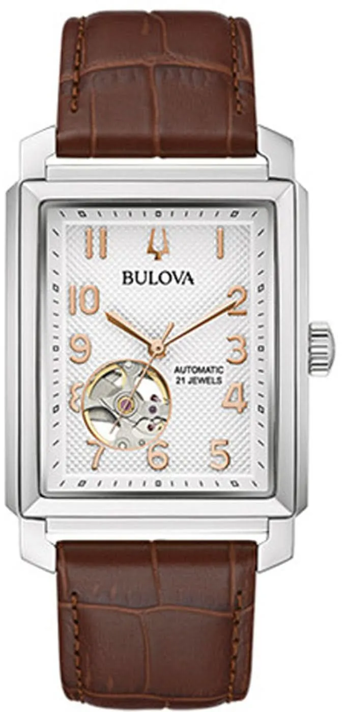 Bulova Sutton 96A268 Herrenuhr • Automatik • Open Heart