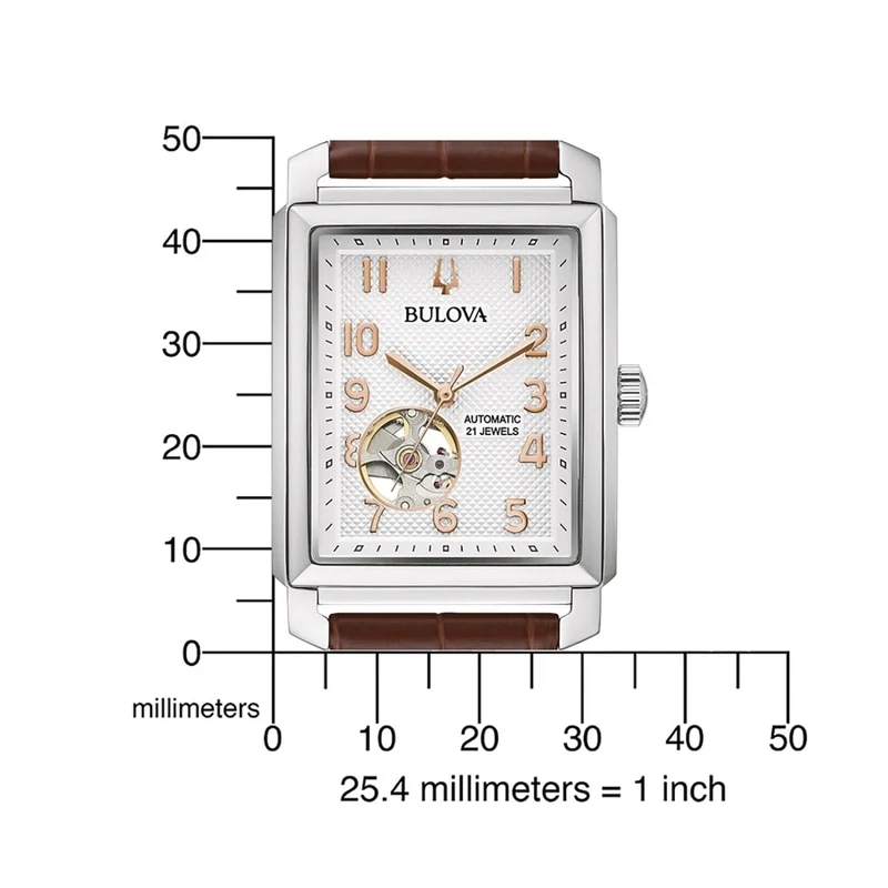 Bulova Sutton 96A268 Herrenuhr • Automatik • Open Heart