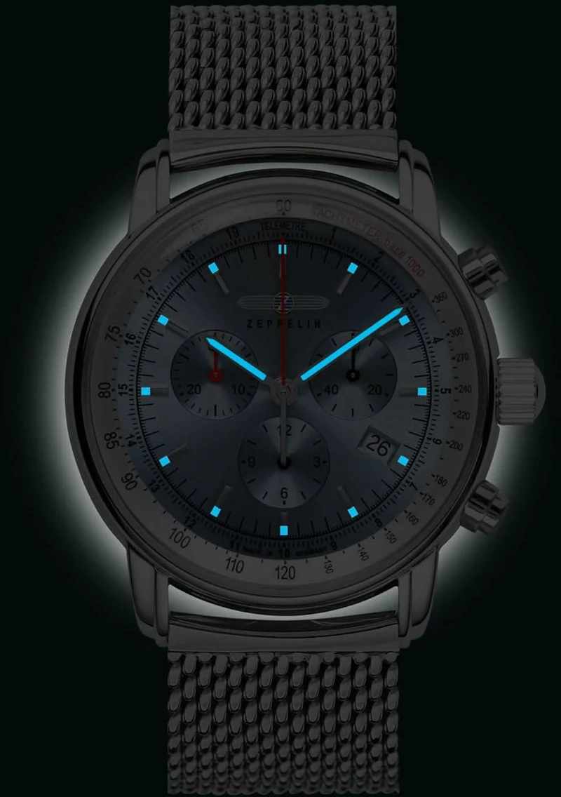 Zeppelin LZ 14 Marine 8886M-3 Herrenuhr • Made in Germany • Milanaise