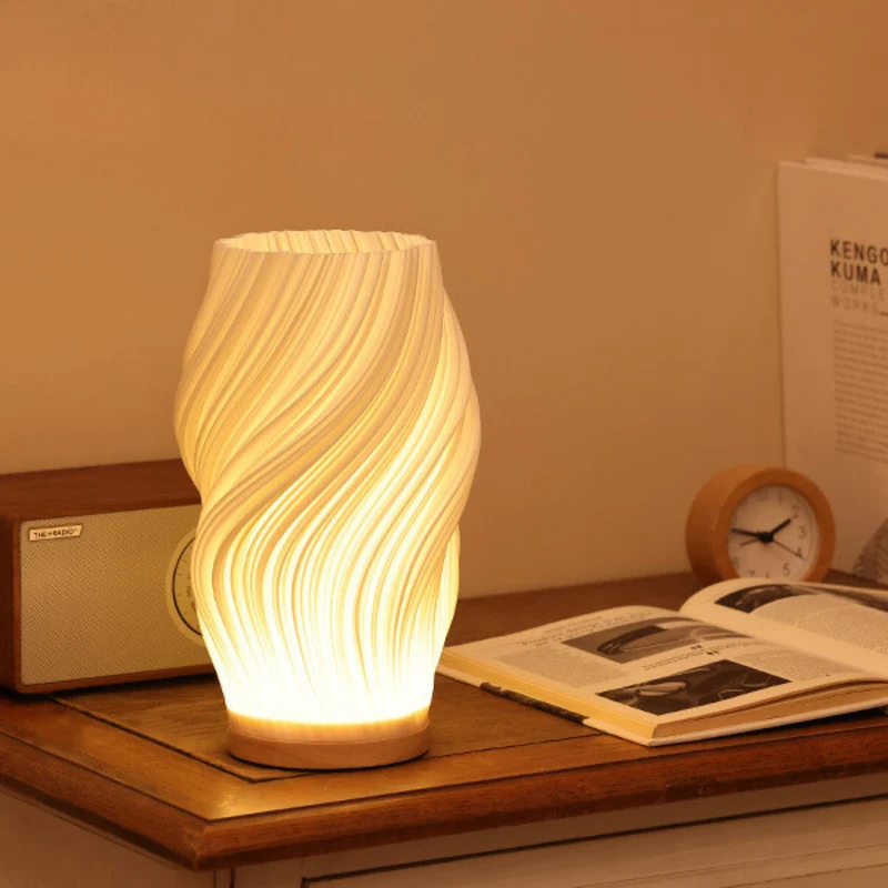 Tafellamp Golf Wolk Swirl Glas IJzer Dimbaar E14 LED Medium Groot Woonkamer Slaapkamer | Sansoti