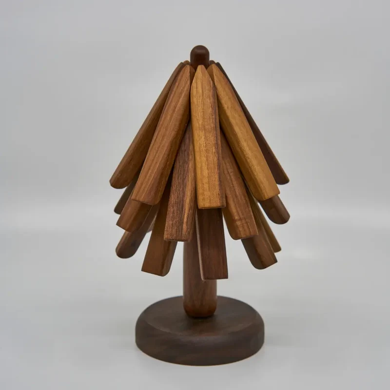 Houten Pannenboom Pannenonderzetter Standaard Naturel Massief Hout Scandinavisch Keuken | Sansoti
