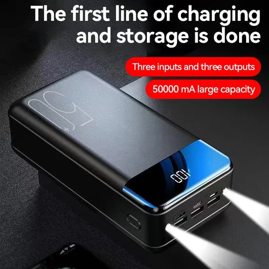 Powerbank 100000mAh Snelladen USB-C Laptop Smartphone Tablet Reizen Camping Noodstroom | Sansoti