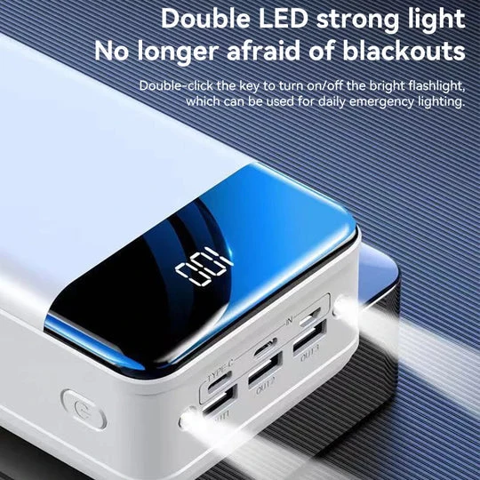 Powerbank 100000mAh Snelladen USB-C Laptop Smartphone Tablet Reizen Camping Noodstroom | Sansoti