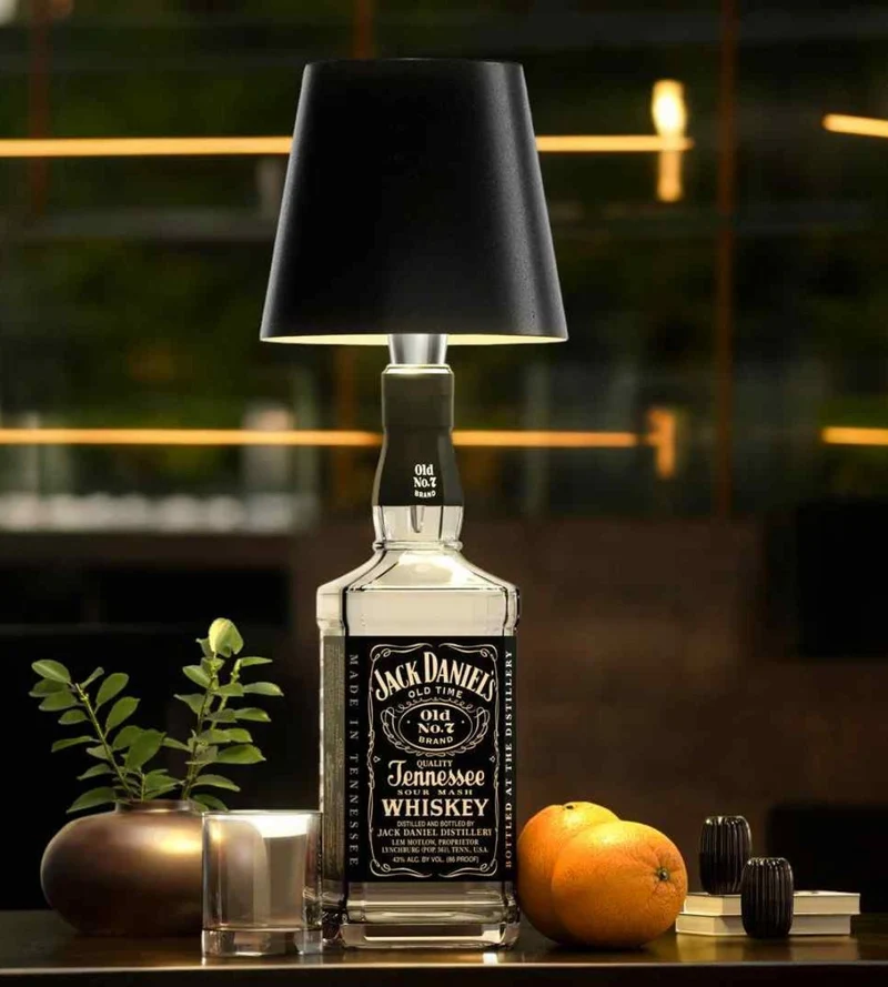 Flessenlamp LED Oplaadbaar Aluminium Tafellamp Voor Wijnfles Warm Licht | Sansoti