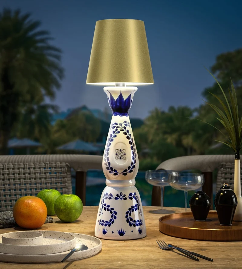 Flessenlamp LED Oplaadbaar Aluminium Tafellamp Voor Wijnfles Warm Licht | Sansoti