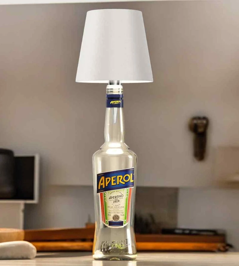 Flessenlamp LED Oplaadbaar Aluminium Tafellamp Voor Wijnfles Warm Licht | Sansoti