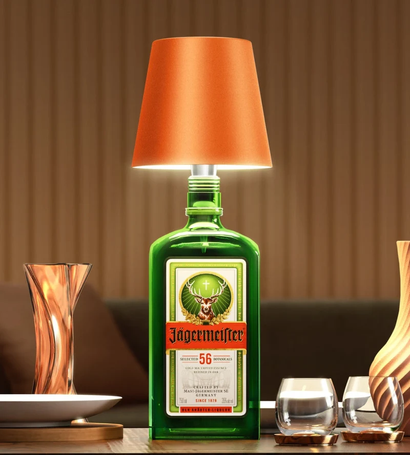 Flessenlamp LED Oplaadbaar Aluminium Tafellamp Voor Wijnfles Warm Licht | Sansoti