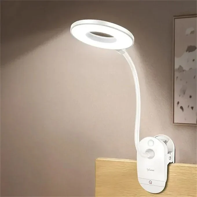 Leeslamp Clip LED Dimbaar USB Oplaadbaar Flexibel Zwanenhals Bed Bureau Reizen | Sansoti