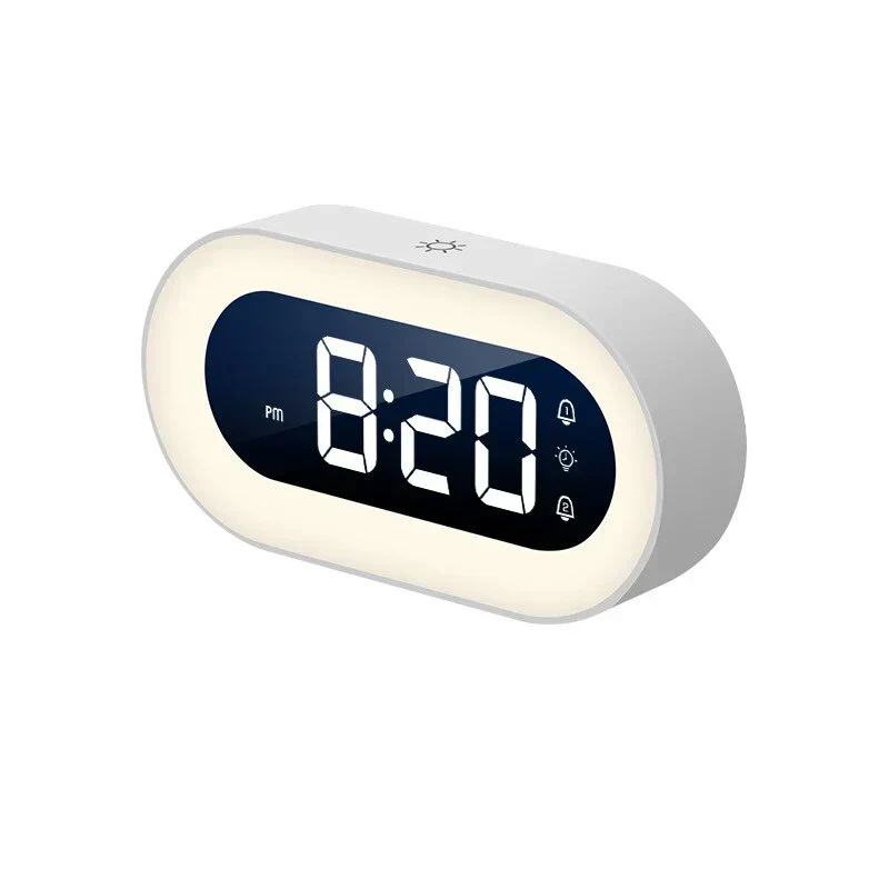 Digitale Wekker LED Groot Display Nachtlamp Muziekfunctie Slaapkamer Bureau Modern | Sansoti