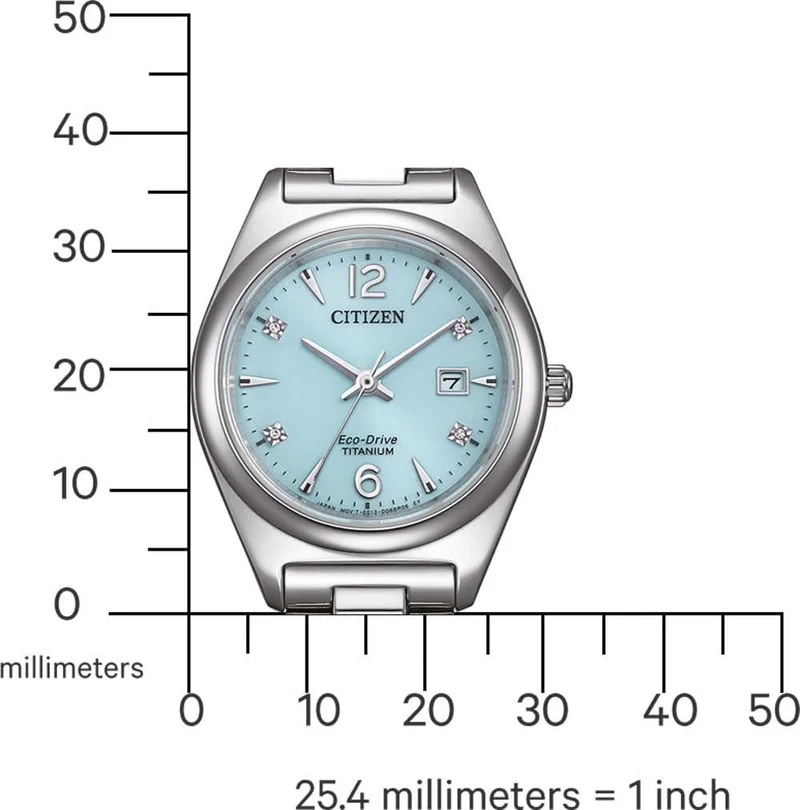 Citizen Super Titanium EW2601-81M Damenuhr • Eco-Drive • Saphirglas