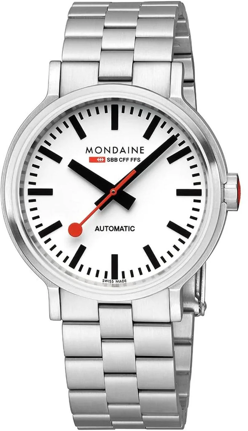 Mondaine Original Automatic MST.4161B.SJ Herrenuhr • Schweizer Bahnhofsuhren-Design • Automatikwerk