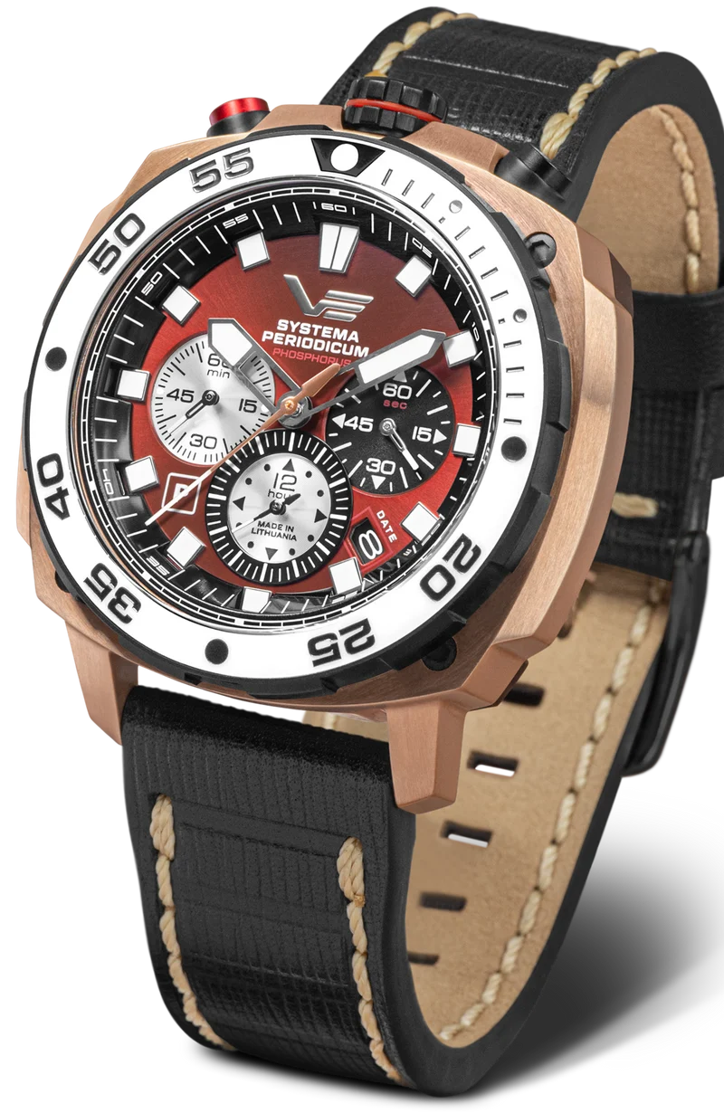 Vostok Europe Systema Periodicum VK67-650E724 Herrenuhr • Bullhead-Design • 20 ATM