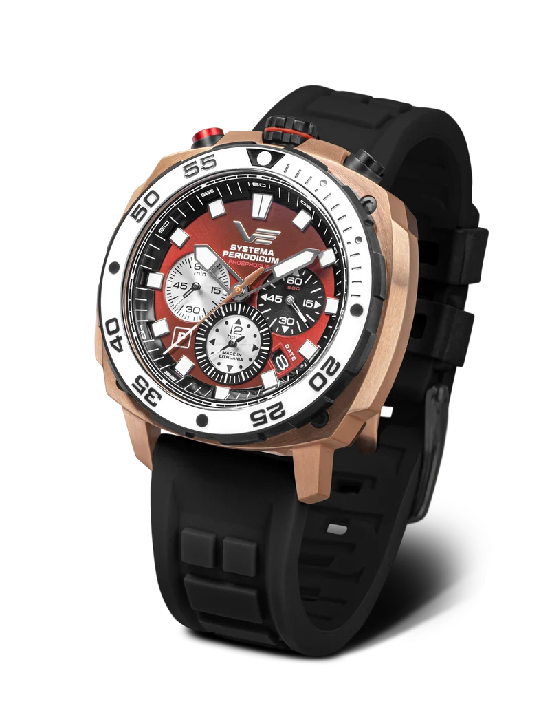Vostok Europe Systema Periodicum VK67-650E724 Herrenuhr • Bullhead-Design • 20 ATM