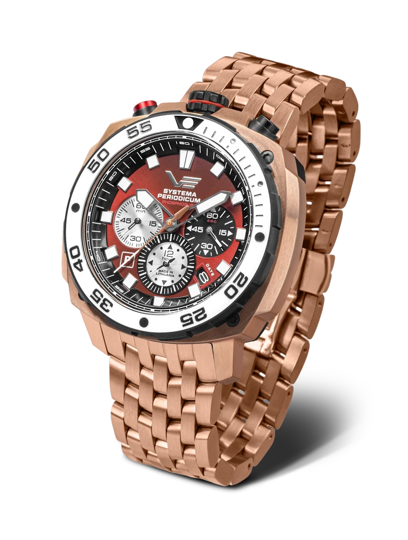Vostok Europe Systema Periodicum VK67-650E724 Herrenuhr • Bullhead-Design • 20 ATM