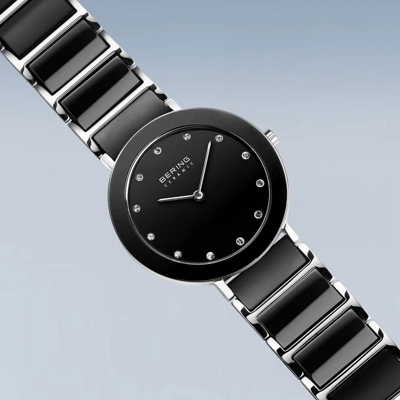 Bering Ceramic 11435-749 Damenuhr • Kratzfestes Saphirglas • High-Tech Keramik