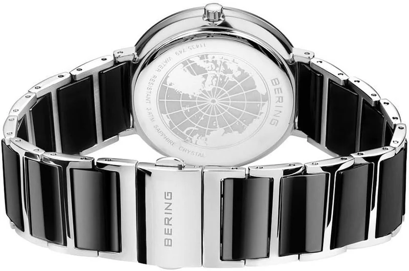 Bering Ceramic 11435-749 Damenuhr • Kratzfestes Saphirglas • High-Tech Keramik