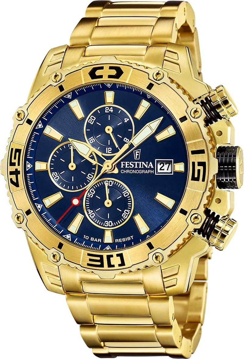 Festina Prestige F20492/2 Herrenuhr • Chronograph • Bicolor