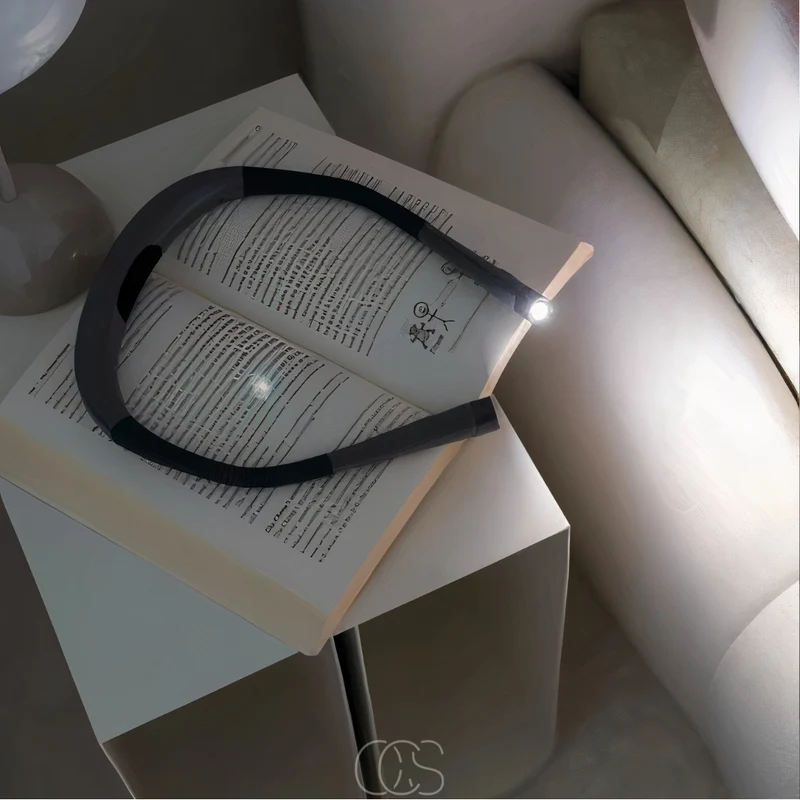 Leeslamp om Nek Oplaadbaar LED Dimbaar 80 Uur Handen Vrij 3 Lichtkleuren USB-C Draadloos | Sansoti